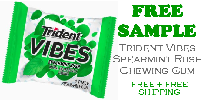 Trident Vibes Spearmint Rush Chewing Gum FREE SAMPLE