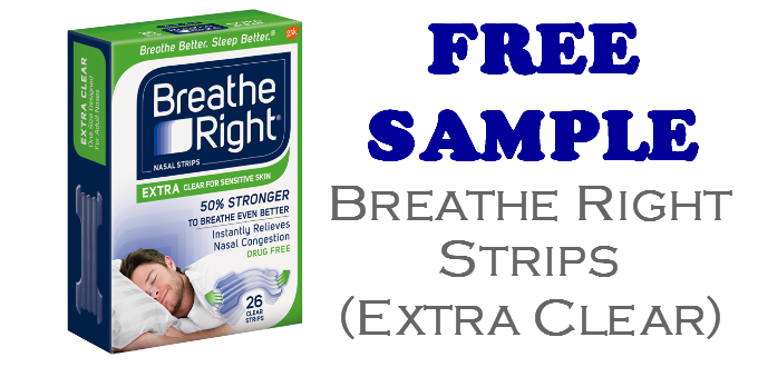 Breathe Right Nasal Strips Extra Clear Free Sample