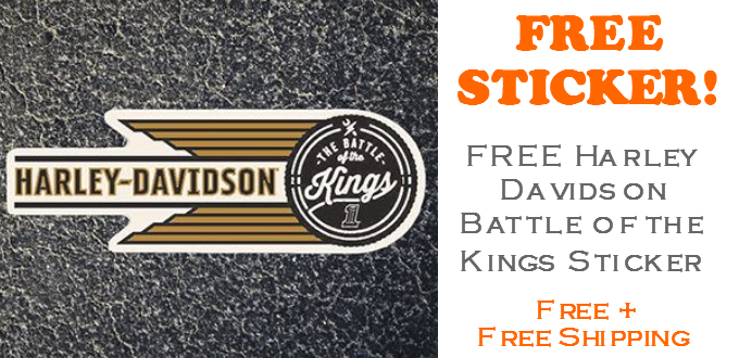 FREE Harley Davidson Battle of the Kings Sticker