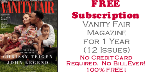 Vanity Fair Magazine FREE SUBSCRIPTION