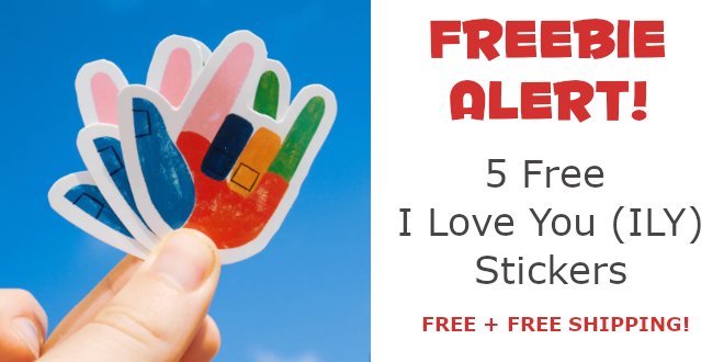 5 free ily stickers i love you