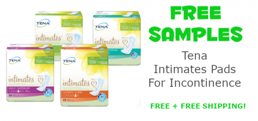 Tena Intimates Incontinence Pads FREE SAMPLES
