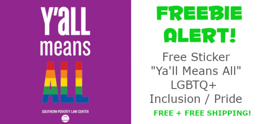 FREE Yall Means All Sticker from Southern Poverty Law Center
