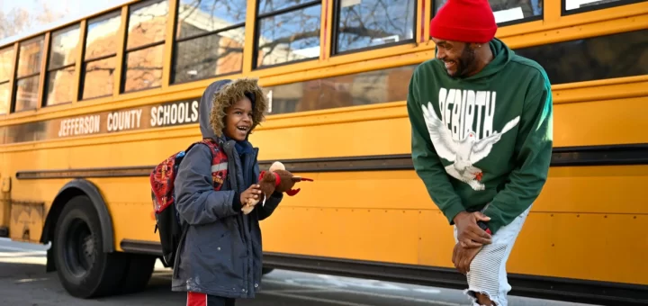 Larry Farrish, Jr, School Bus Driver, ensured young Levi could participate in Pajama Day at school. - Jefferson County Public Schools