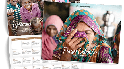 FREE 2025 Calendar of Prayers from Voice of Martyrs